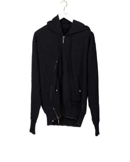 Taichi Murakami Men Displacement Sweat Parka Hooded Zipped Herren Sweater Jacket Jacke cotton black hide m 1