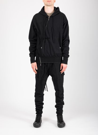 Taichi Murakami Men Displacement Sweat Parka Hooded Zipped Herren Sweater Jacket Jacke cotton black hide m 4