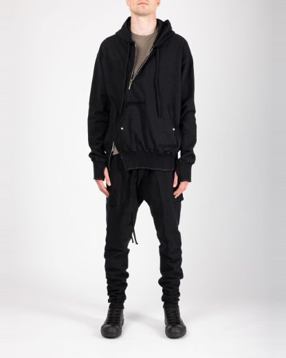 Taichi Murakami Men Displacement Sweat Parka Hooded Zipped Herren Sweater Jacket Jacke cotton black hide m 5