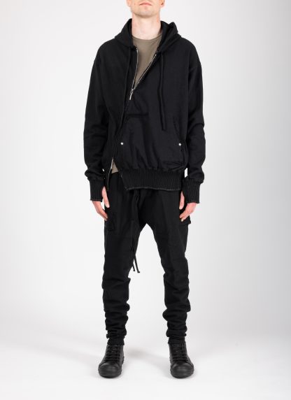 Taichi Murakami Men Displacement Sweat Parka Hooded Zipped Herren Sweater Jacket Jacke cotton black hide m 5