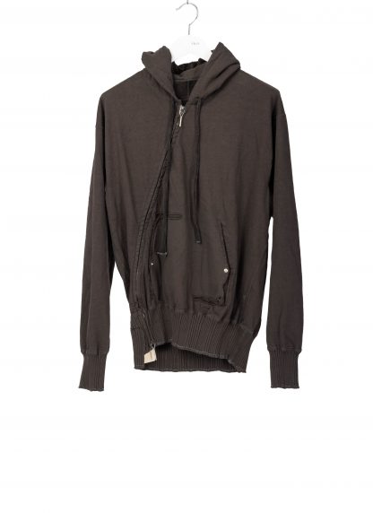 Taichi Murakami Men Displacement Sweat Parka Hooded Zipped Herren Sweater Jacket Jacke cotton dark grey hide m 1
