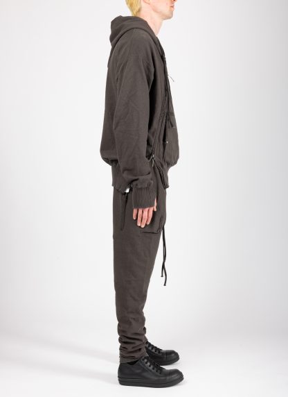 Taichi Murakami Men Displacement Sweat Parka Hooded Zipped Herren Sweater Jacket Jacke cotton dark grey hide m 8