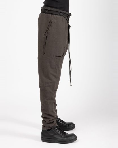 Taichi Murakami Men Sweat Pants Trousers Herren Hose Jogger cotton unbalanced jersey dark grey hide m 5