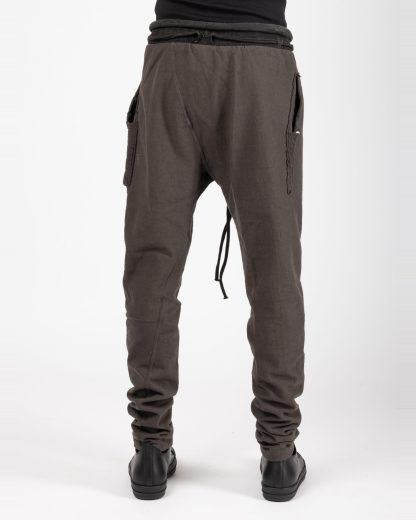 Taichi Murakami Men Sweat Pants Trousers Herren Hose Jogger cotton unbalanced jersey dark grey hide m 6