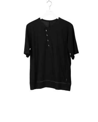 Taichi Murakami Men T Shirt Henley Neck Short Sleeve Herren Tshirt Tee dry cotton black hide m 1