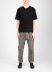 Taichi Murakami Men T Shirt Henley Neck Short Sleeve Herren Tshirt Tee dry cotton black hide m 3