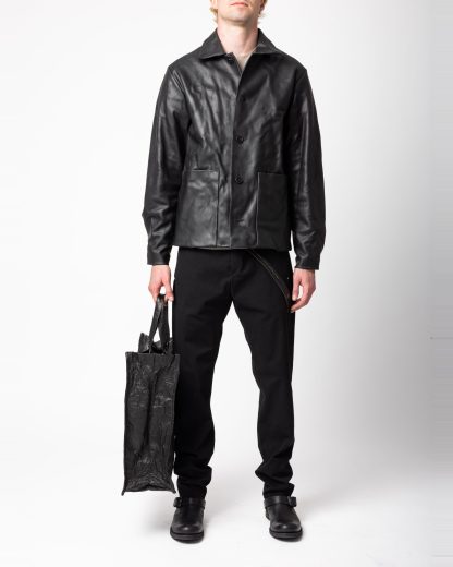 ADICIANNOVEVENTITRE A1923 AUGUSTA Tote Bag tasche memory calf leather black hide m 4