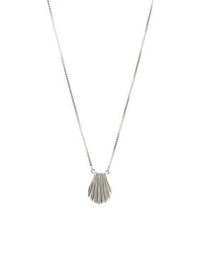 MA+ Maurizio Amadei A B70S:C2 Silver Shell Bag Necklace Halskette 925 sterling silver hide m 1