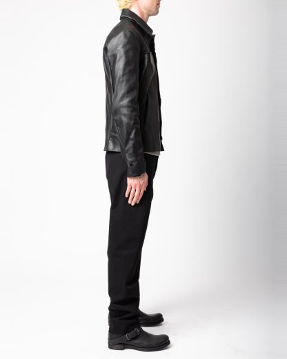 MA+ Maurizio Amadei macross J250 VA 1.0 Men Trucker Jacket Herren Jacke leder vachetta cow leather black hide m 5