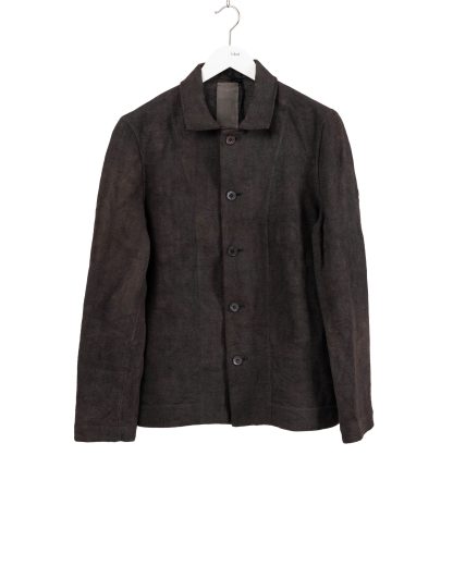 BIEK VERSTAPPEN CO10A M Men Workers Jacket herren jacke hand dyed belgian linen dark grey hide m 1