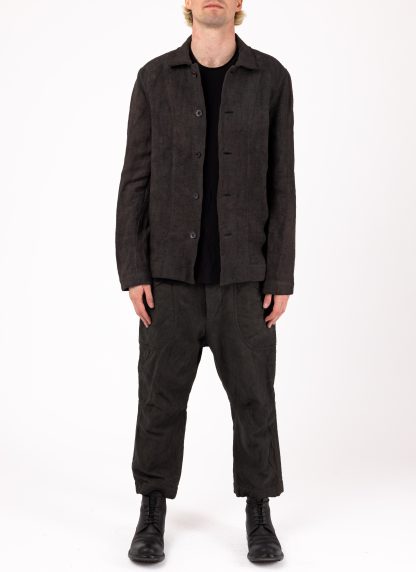 BIEK VERSTAPPEN CO10A M Men Workers Jacket herren jacke hand dyed belgian linen dark grey hide m 3