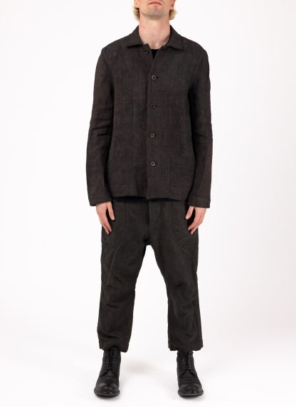 BIEK VERSTAPPEN CO10A M Men Workers Jacket herren jacke hand dyed belgian linen dark grey hide m 4