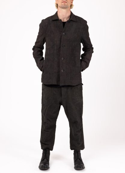 BIEK VERSTAPPEN CO10A M Men Workers Jacket herren jacke hand dyed belgian linen dark grey hide m 5