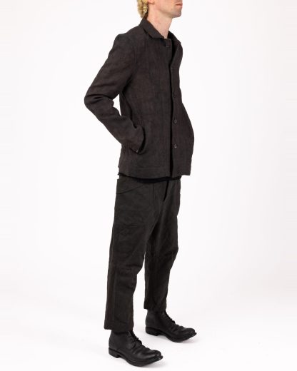 BIEK VERSTAPPEN CO10A M Men Workers Jacket herren jacke hand dyed belgian linen dark grey hide m 6