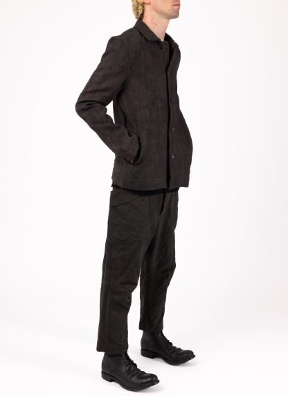 BIEK VERSTAPPEN CO10A M Men Workers Jacket herren jacke hand dyed belgian linen dark grey hide m 6