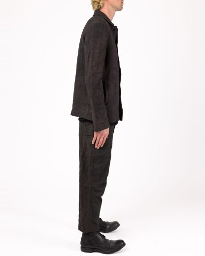BIEK VERSTAPPEN CO10A M Men Workers Jacket herren jacke hand dyed belgian linen dark grey hide m 7