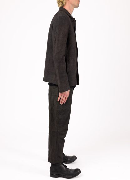 BIEK VERSTAPPEN CO10A M Men Workers Jacket herren jacke hand dyed belgian linen dark grey hide m 7