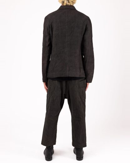 BIEK VERSTAPPEN CO10A M Men Workers Jacket herren jacke hand dyed belgian linen dark grey hide m 8