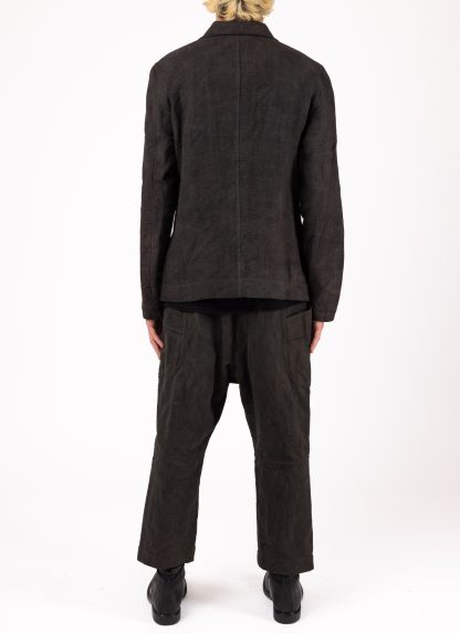 BIEK VERSTAPPEN CO10A M Men Workers Jacket herren jacke hand dyed belgian linen dark grey hide m 8