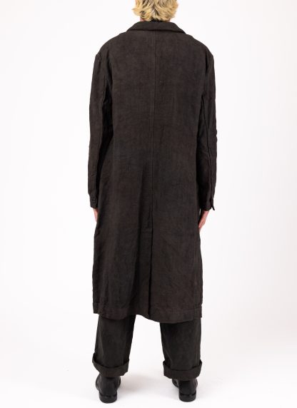 BIEK VERSTAPPEN COBL02 M Shawl Collar Coat Men Herren Mantel hand dyed belgian linen dark grey hide m 8