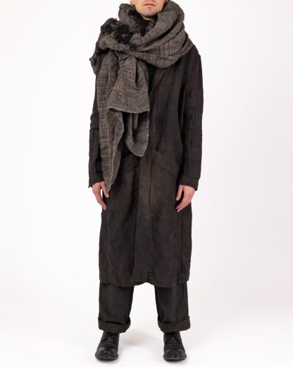 BIEK VERSTAPPEN FSS Felted Scarf hand dyed silk grey hide m 3