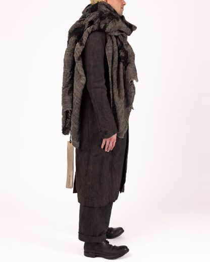 BIEK VERSTAPPEN FSS Felted Scarf hand dyed silk grey hide m 4