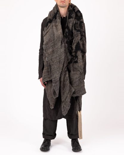 BIEK VERSTAPPEN FSS Felted Scarf hand dyed silk grey hide m 5