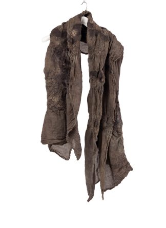 BIEK VERSTAPPEN FWS Felted Scarf hand dyed wool grey hide m 1