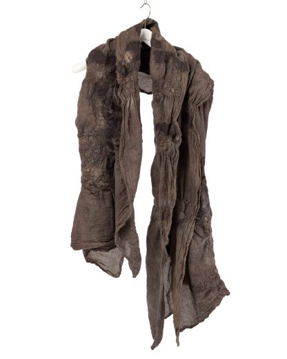 BIEK VERSTAPPEN FWS Felted Scarf hand dyed wool grey hide m 1