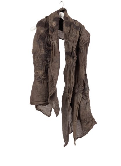BIEK VERSTAPPEN FWS Felted Scarf hand dyed wool grey hide m 1