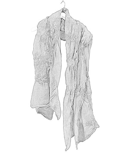 BIEK VERSTAPPEN FWS Felted Scarf hand dyed wool grey hide m 2