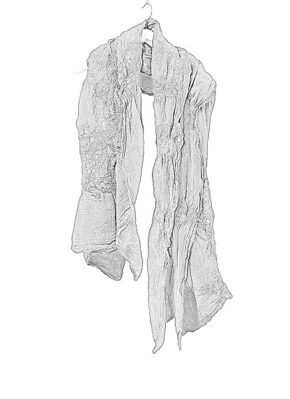 BIEK VERSTAPPEN FWS Felted Scarf hand dyed wool grey hide m 2