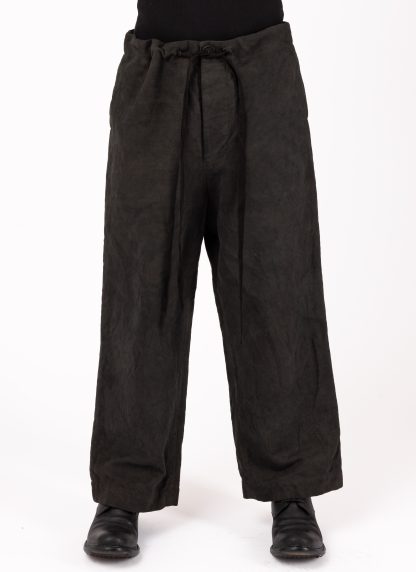 BIEK VERSTAPPEN TR15 M Men Drawstring Pants Herren Hose hand dyed cotton linen dark grey hide m 3
