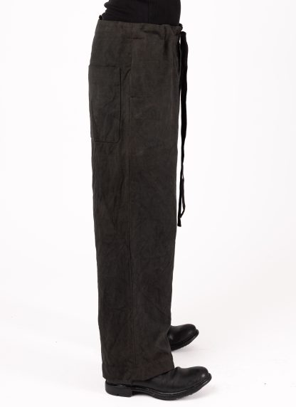 BIEK VERSTAPPEN TR15 M Men Drawstring Pants Herren Hose hand dyed cotton linen dark grey hide m 5