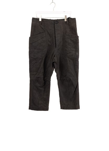 BIEK VERSTAPPEN TRC011 M Men Round Pocket Pants Herren Hose hand dyed cotton linen dark grey hide m 1