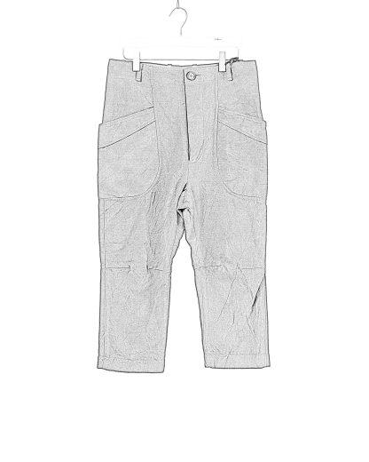 BIEK VERSTAPPEN TRC011 M Men Round Pocket Pants Herren Hose hand dyed cotton linen dark grey hide m 2