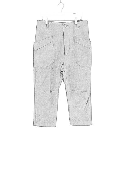 BIEK VERSTAPPEN TRC011 M Men Round Pocket Pants Herren Hose hand dyed cotton linen dark grey hide m 2