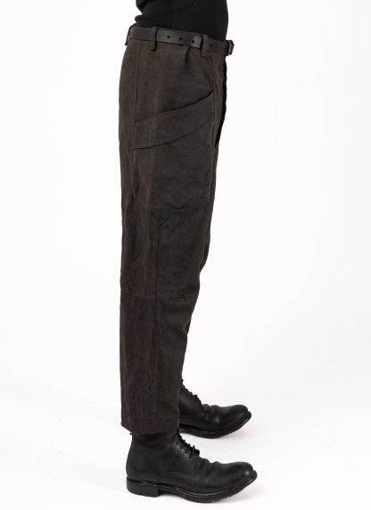 BIEK VERSTAPPEN TRC011 M Men Round Pocket Pants Herren Hose hand dyed cotton linen dark grey hide m 6