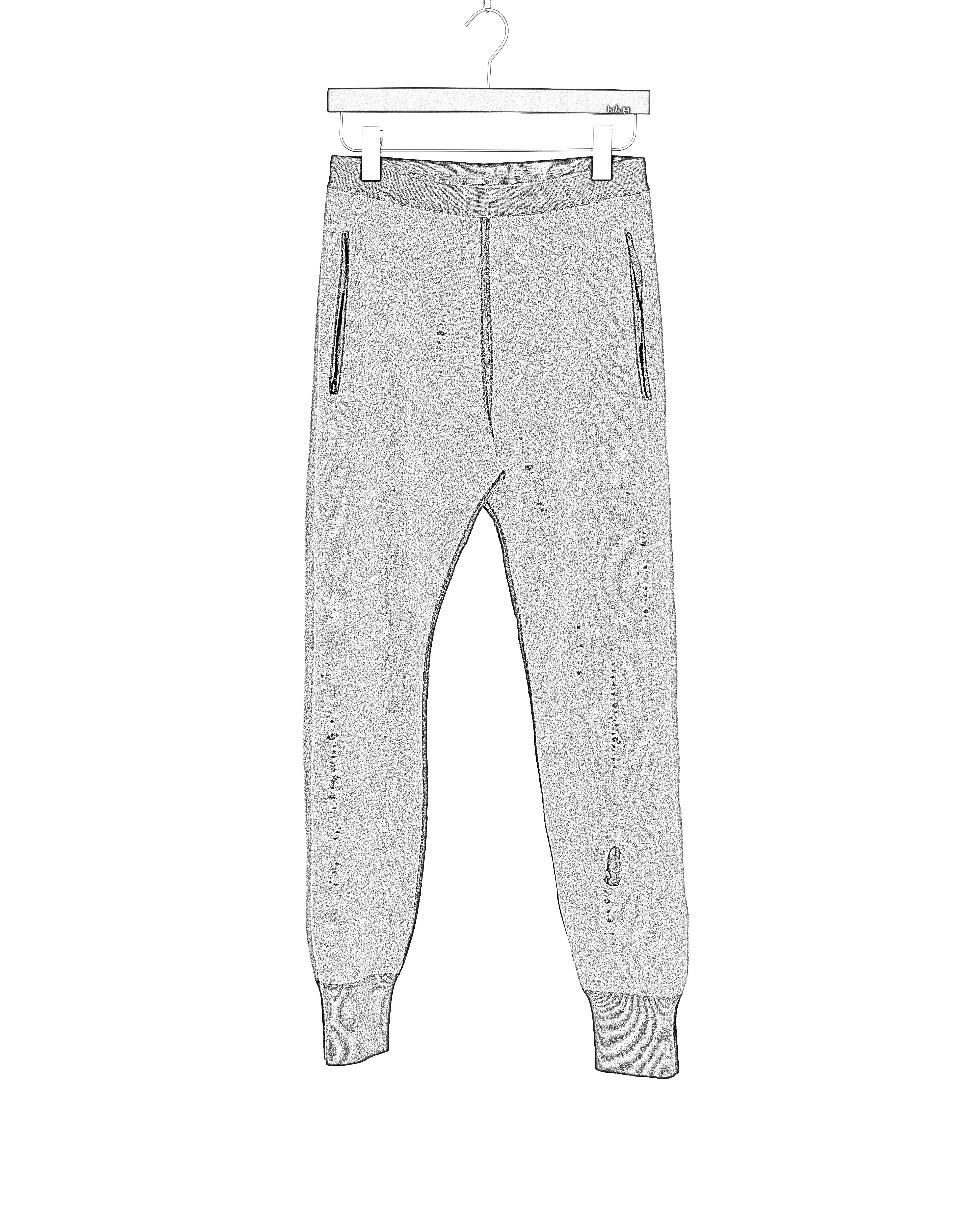 LABEL UNDER CONSTRUCTION 48YPN375 GOL1FLA1 BK DG Men Lunar Jogging Pants Herren Jogger Hose cashmere wool silk black dark grey hide m 2