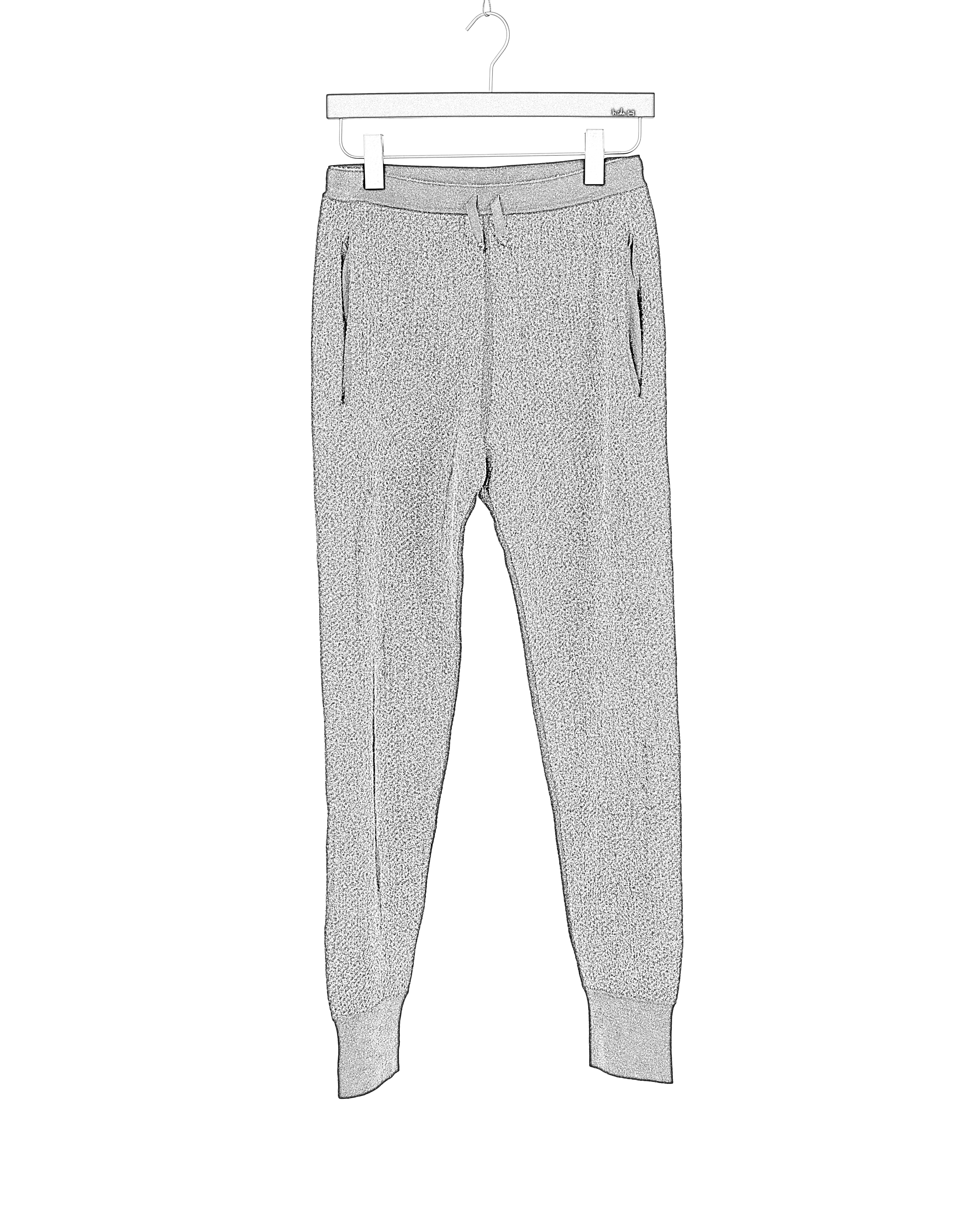 LABEL UNDER CONSTRUCTION 48YPN375 GOL1FLA1 BK DG Men Lunar Jogging Pants Herren Jogger Hose cashmere wool silk black dark grey hide m 4