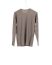 LABEL UNDER CONSTRUCTION 48YSW290 CAS1 GG Men Crew Neck Arched Shoulder Sweater Herren Pulli Pullover cashmere grey green hide m 1