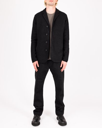 LABEL UNDER CONSTRUCTION CJC380 T39 BK BK Men 4 Button Jacket Herren Jacke baby alpaca cashmere silk black black hide m 3