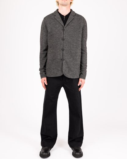 LABEL UNDER CONSTRUCTION CJC380 T39 MD BK Men 4 Button Jacket Herren Jacke baby alpaca cashmere silk black hide m 4