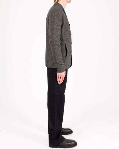 LABEL UNDER CONSTRUCTION CJC380 T39 MD BK Men 4 Button Jacket Herren Jacke baby alpaca cashmere silk black hide m 7