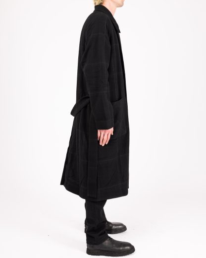 LABEL UNDER CONSTRUCTION FTR363HD FC28AST BK BK Men Trench Coat Herren Mantel wool black hide m 7
