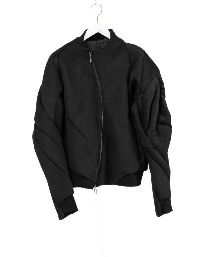 LEON EMANUEL BLANCK DIS M BMB 01 Men Distortion Bomber Jacket Herren Jacke wool cashmere black hide m 1