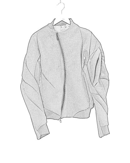 LEON EMANUEL BLANCK DIS M BMB 01 Men Distortion Bomber Jacket Herren Jacke wool cashmere black hide m 2