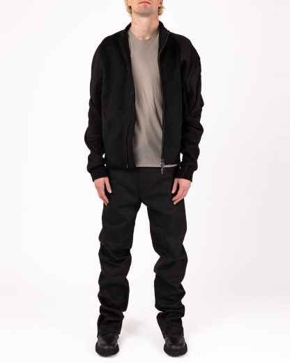 LEON EMANUEL BLANCK DIS M BMB 01 Men Distortion Bomber Jacket Herren Jacke wool cashmere black hide m 3