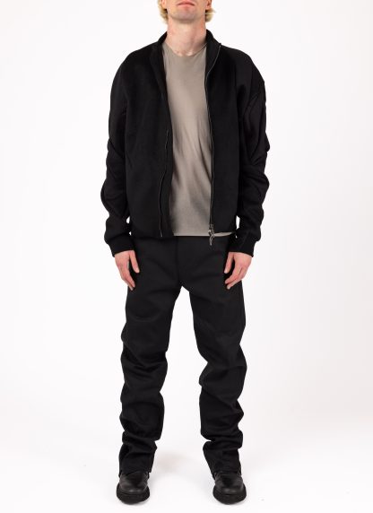 LEON EMANUEL BLANCK DIS M BMB 01 Men Distortion Bomber Jacket Herren Jacke wool cashmere black hide m 3