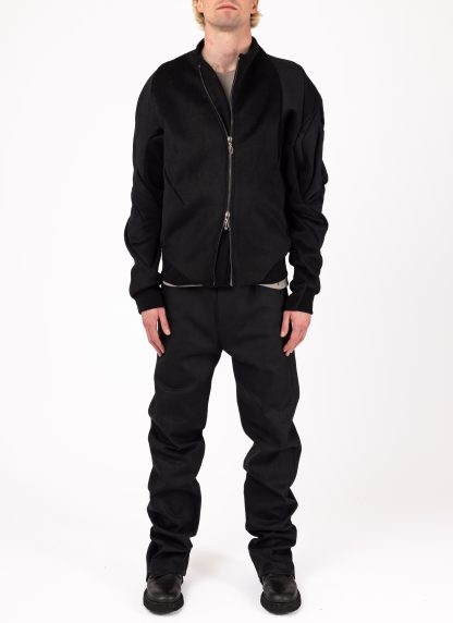LEON EMANUEL BLANCK DIS M BMB 01 Men Distortion Bomber Jacket Herren Jacke wool cashmere black hide m 4